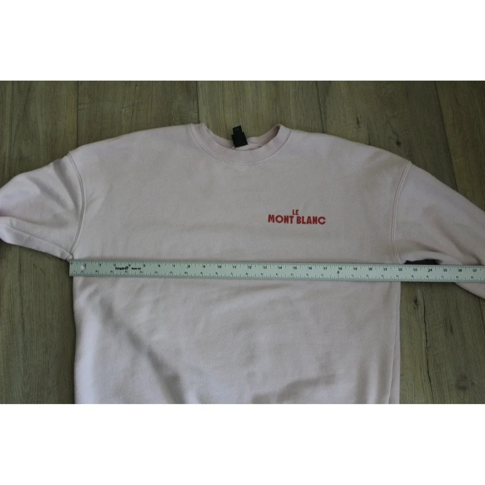Wild Fable Pink Le Mont Blanc Ski Graphic Crewneck Sweatshirt XXS Chamonix Retro - Picture 6 of 8